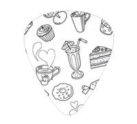 Afternoon Tea Guitar Picks - Guitar Accessories - Guitar Picks For Acoustic Guitar Electric Guitar Bass Guitar For Men Women Professional Guitarist Musicians And Beginner