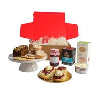 Afternoon Tea Hamper | British Gift Hamper With Sweat & Savoury Treats | Includes Scones, Clotted Cream, Strawberry Jam, Biscuits, Teabags & Dundee Cake | Hampers & Gourmet Gifts