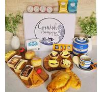 Afternoon Tea Hamper for 4 - Deluxe Tea Set Hamper Includes Pasties, Cakes, Fresh Scones, Biscuits, Jam & Cornish Tea - Birthdays, Anniversaries & Special Occasions, Gifts for Men & Women.