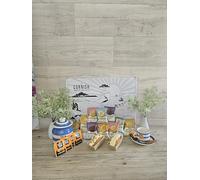 Afternoon Tea Hamper Gift Set - Lemon Curd 4 Person Deluxe Cream Tea - Fresh Scones, Tea, Jam, Cornish Biscuts & Roddas Clotted Cream, Elegant Packaging Gift - Birthday, Anniversary.