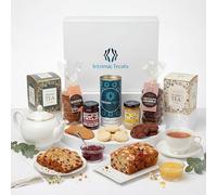 Afternoon Tea Hamper Gift Set - Luxury Tea & Biscuits Food Gift Box for Women & Couples, Birthday and Thank You Treat with Shortbread, Ginger Thins, Fruit Cake, Strawberry Jam & Lemon Curd