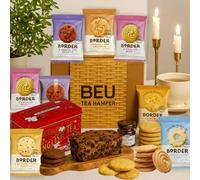Afternoon Tea Hamper Gift Set - Premium 40 Tea Bags, Jam, Fruitcake and 8x 2 Pack Biscuits Hamper & Gourmet Gifts - Birthday Hampers for Women, Thank You Food Hampers for Men