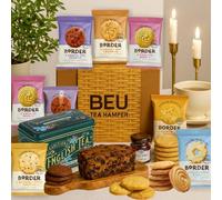 Afternoon Tea Hamper Gift Set - Premium 40 Tea Bags, Jam, Fruitcake and 8x 2 Pack Border Biscuits Hamper for Women & Men - Ideal Birthday Hampers, New Home or Thank You Gift