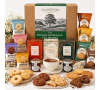 Afternoon Tea Hamper Gift Set with English Tea, Biscuits and Preserves - Tea and Biscuits Gift Set for Women Men, Food Hamper with Walkers Border Tiptree