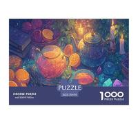 Afternoon Tea Puzzles 1000 Piece Challenge Toy Adults And over 12 Years Old Crystal Puzzle Game Educational Challenge Home Decoration Gift 70x50cm 1000pcs