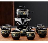 Afternoon Tea Set Ceramic Purple Clay Tea Set Cup The Kung Fu Teapot 8 Pcs Semi Automatic Sets Tea Sets(Type-A)