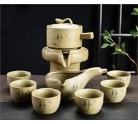 Afternoon Tea Set Ceramic Purple Clay Tea Set Cup The Kung Fu Teapot 8 Pcs Semi Automatic Sets Tea Sets(Type-K)
