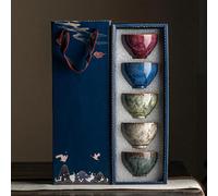 Afternoon Tea Set Chinese Master Cup Ceramic Mug Teacup Kung Fu Tea Set Bowl Household Jianzhan Five Elements Tea Sets(B)