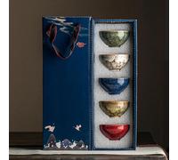 Afternoon Tea Set Chinese Master Cup Ceramic Mug Teacup Kung Fu Tea Set Bowl Household Jianzhan Five Elements Tea Sets(A)