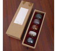 Afternoon Tea Set Coarse Pottery Tea Cup Five Element Kung Fu Set Large Teaware Kiln Change Glaze Ceramic Teacups Chinese Tea Sets(A)