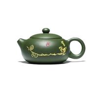 Afternoon Tea Set Handmade Tea Set Authentic 170ml Yixing Teapot Purple Clay Filter Xishi Teapots Beauty Kettle Raw Ore Green Tea Sets(Type-A)