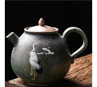 Afternoon Tea Set Household Ceramic Retro Handmade Japanese Tea Brewing Kung Fu Single Pot Divider Fairy Crane Kiln Change Teapot Tea Sets(A)