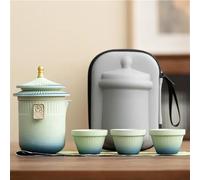 Afternoon Tea Set Household Tea Making Glass Travel Set Outdoor Portable Accessories Craft The Palace Museum Kit 1 Pot 3 Cups Tea Sets(C)