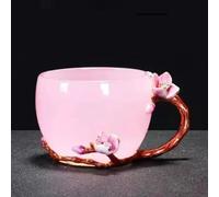 Afternoon Tea Set Jade Tea Cup High Grade Enamel Color White Porcelain Teacup Coloured Glaze with Handle Master Kung Fu Set Tea Sets(A)