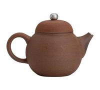 Afternoon Tea Set Japanese Style Empty Zhai Old Rock Clay Siting Teapot Coarse Pottery Handmade Silver Gilded Household Tea Kettle Infuser Tea Sets