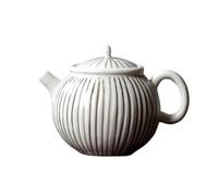 Afternoon Tea Set Japanese Style Minimalist Household Kung Fu Set Making Small White Glazed Vertical Patterned Ceramic Tea Pot Tea Sets