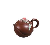 Afternoon Tea Set Kung Fu Tea Set Teapot Handmade Purple Clay, Raw Ore, Red Skin, Dragon Mud, Green Leaves, Longevity Peach Tea Sets