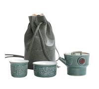Afternoon Tea Set Mask Travel Tea Set Ceramic Culture Creative Quick Cup Pot Two Cups Cross Body Bag Kung Tea Sets