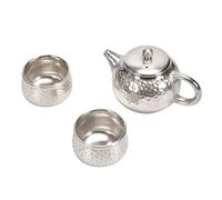 Afternoon Tea Set Outdoor Simple and Portable Travel Tea Set Maker Pot One Two Cups Sterling Silver Teapot Gilded Tea Sets