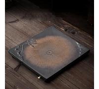 Afternoon Tea Set Square Heart Dry Pour Tea Tray Large Water Storage and Drainage Pour Ceramic Saucer Table Tea Sets(A)