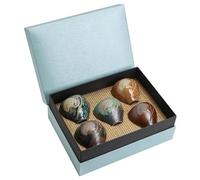 Afternoon Tea Set Stoneware Five Elements Cup Ceramic Kung Fu Tea Kiln Baked Relief Lotus Seedpod Teacup Master Readily Teacups Tea Sets(B)