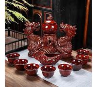 Afternoon Tea Set Tea Cup Set Travel Teaset for Holiday Gifts Kung Fu Chinese Teacup Automatic Bone China Teapot Tea Sets(B)
