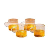 Afternoon Tea Set Tea Tray Teacups Sets A Pot of Four Cups Bag Portable Gongfu Set Heat Resisting Borosilicate Glass Teapot Tea Sets(Type-A)
