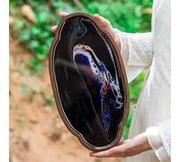 Afternoon Tea Set Wood Tea Tray Table Antique Lacquer Household Dry Bubble Kung Fu Set Heat Insulation Mat Dried Fruit Plate Tea Sets(A)