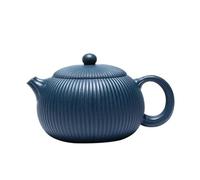 Afternoon Tea Set Yixing Authentic Purple Clay Tea Set 250ml Handmade Stripes Xishi Pot Raw Ore Azure Mud Beauty Kettle Tea Sets