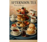 Afternoon Tea Setup Featuring Traditional British Delicacies - A4 Retro Culinary Poster Wall Art Home Decor Featuring Delicious Meals Coffee and Rustic Kitchen Interiors for Food Lovers and Chefs