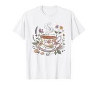 Afternoon Tea Spread Illustrated Scone Sandwich Flat Lay T-Shirt