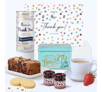 Afternoon Tea Thank You Hamper by Hattie’s Gifts - Vintage Victorian Tin, Fruit Cake, Shortbread & Preserves - Teacher Gift, Staff Thank You, Corporate Afternoon Tea Gift Set