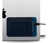 Afterplug 2-Pocket Adhesive Hard Drive Holder for Laptop, Stick-On Pocket Pouch for External Portable SSD, HDD, Slim Mouse and Cables (Small - Fits SSD)