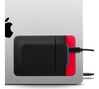 Afterplug 2-Pocket Adhesive Hard Drive Holder for Laptop, Stick-On Pocket Pouch for External Portable SSD, HDD, Slim Mouse and Cables (Small - Fits SSD)