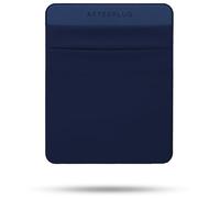 Afterplug 2-Pocket Adhesive Pouch for Laptop, Compatible with External 2.5" HDD, SSD, Magic Mouse, USB Cable and More - Blue