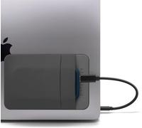 Afterplug 2-Pocket Adhesive Pouch for Laptop, Compatible with External Portable SSD, Magic Mouse, USB Cable and More - Gray