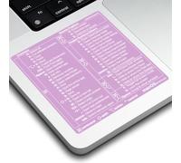 Afterplug Mac OS Keyboard Shortcuts Sticker, 50+ Shortcuts for 13-16 inch MacBook Pro & Air, Residue-Free Vinyl, Lilac Purple with White Text, 1-Pack