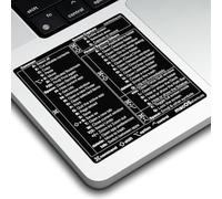 Afterplug Mac OS Shortcuts Sticker, 50+ Keyboard Shortcuts for 13-16 inch MacBook Pro & Air, Residue-Free Vinyl, Black with White Text, 1-Pack