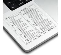 Afterplug Mac OS Shortcuts Sticker, 50+ Keyboard Shortcuts for 13-16 inch MacBook Pro & Air (Sky Blue, Space Gray, Silver & Starlight Only), Residue-Free Vinyl, Clear with Black Text, 1-Pack