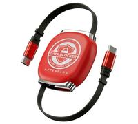 Afterplug Retractable USB-C Data Blocker Cable - Anti-Juice Jacking, Charge-Only for Safe 240W PD Fast Charging, 5-Stage Length (1m) for MacBook, iPhone 15/16/17, iPad and more