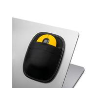 Afterplug Stick-On Mouse Holder for Laptop, Adhesive Storage Pouch Compatible with Logitech Anywhere, Pebble & Pop, Magic Mouse 1 & 2, Black