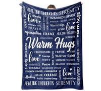 Afterprints Warm Hugs Healing Blanket - Cancer Gifts for Women Men, Get Well Soon Gift for Friend Family, Sympathy Inspirational Blanket, Soft Comfort Throw Blankets 50"x60"