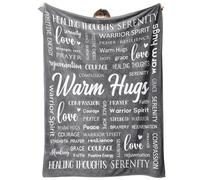 Afterprints Warm Hugs Healing Blanket - Get Well Soon Gifts for Women Men, Cancer Care, Chemo, After Surgery, Thinking of You Gifts, Soft Throw Blanket 50"x60"