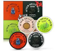 Aftershave Balm for Men Set of 4 Sandalwood, Clary Sage, Cologne, Cedarwood | Cooling Post Shave Balm Soothes Razor Burn, Calms Irritation & Supports Daily Men's Skincare