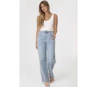 Aftershock London Women's Eyelet Embroidered Jeans in Light Blue | Size: Large Aftershock London Light Blue L
