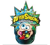 Aftershocks Popping Candy Blue Razz/W'melon 30g (1.06oz) | Pack of 16 | Aftershocks | Blue Raspberry | Watermelon | Popping Candy | American Candy