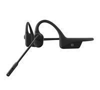 AFTERSHOKZ OpenComm Stereo Wireless Headset, Noise-Canceling Boom Microphone Bone Conduction Bluetooth 5.0 Office Business, Black