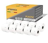 Aftertech 10 x 11354P 57 x 32 mm Compatible Adhesive Waterproof Plastic Label Rolls (1000 Labels/Roll = 10000 Total) for Dymo LabelWriter Printer 10x11354PLA