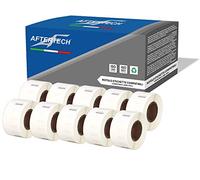 Aftertech 10x 99017 12.5 x 51 mm Compatible Adhesive Labels Rolls (220 Labels/Roll = 2200 Total) for Dymo LabelWriter Seiko SLP Printer Labeling Machines S0722460 10x99017
