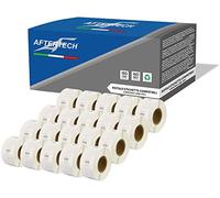 Aftertech 20x 11353 12x24mm Compatible Adhesive Label Rolls (1000 Labels/roll = 20000 Total) for Dymo LabelWriter Seiko SLP labelmakers Printers S0722530 20x11353